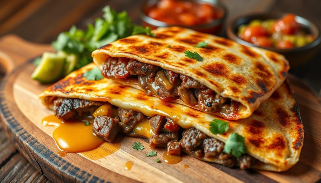 Grilled steak quesadilla