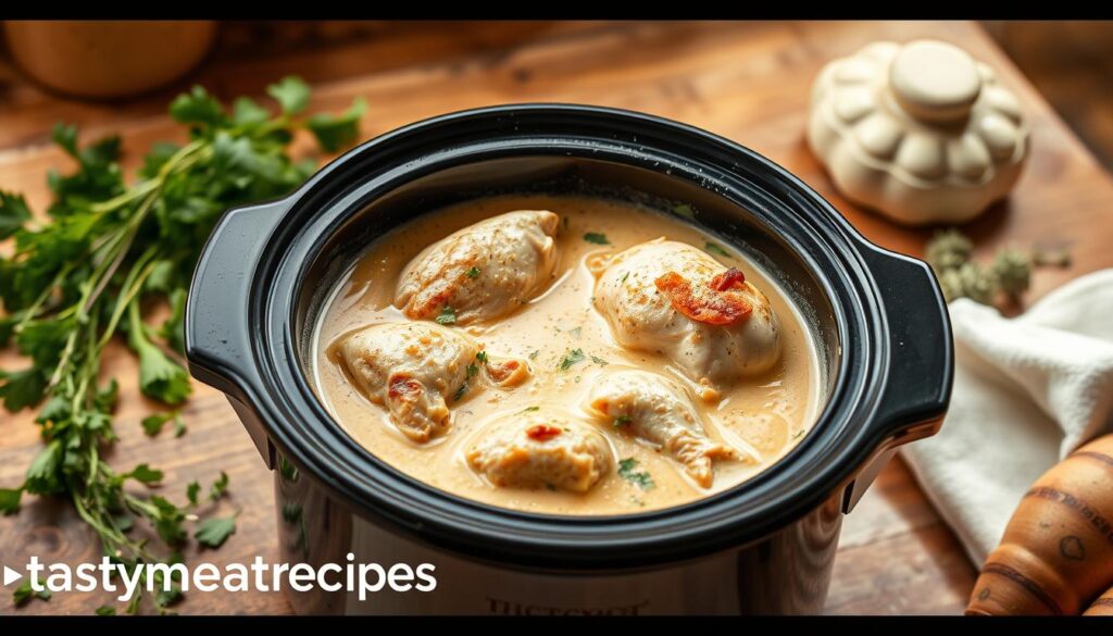 crockpot chicken with cream of chicken soup