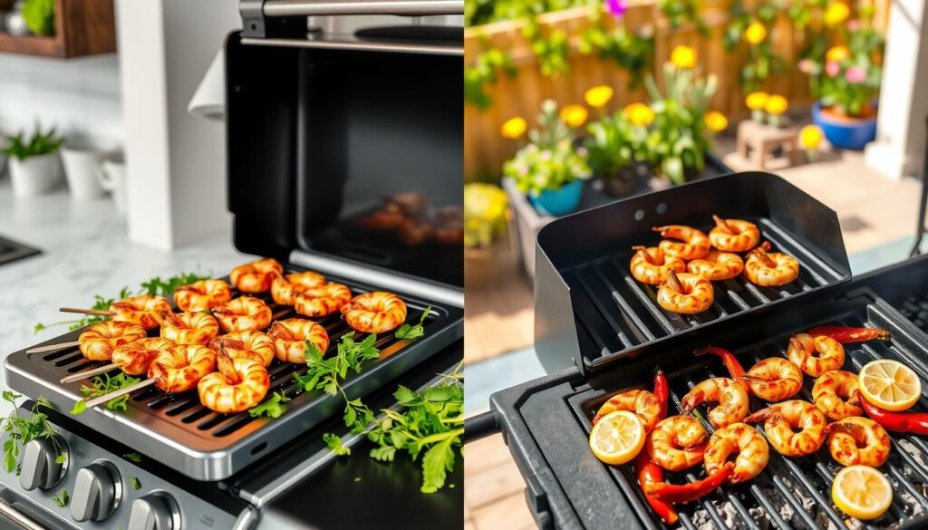 indoor grill shrimp and outdoor grill shrimp