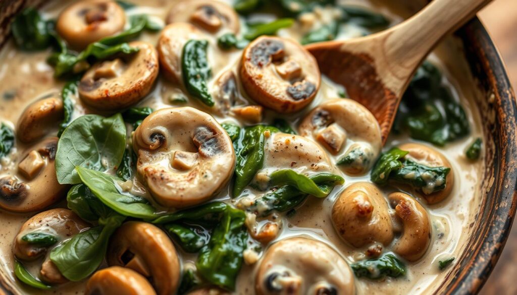 Mushroom Spinach Filling