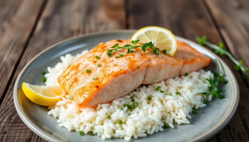 salmon rice recipe