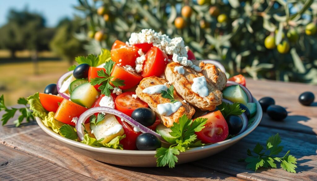 Mediterranean Greek Yogurt Chicken Salad