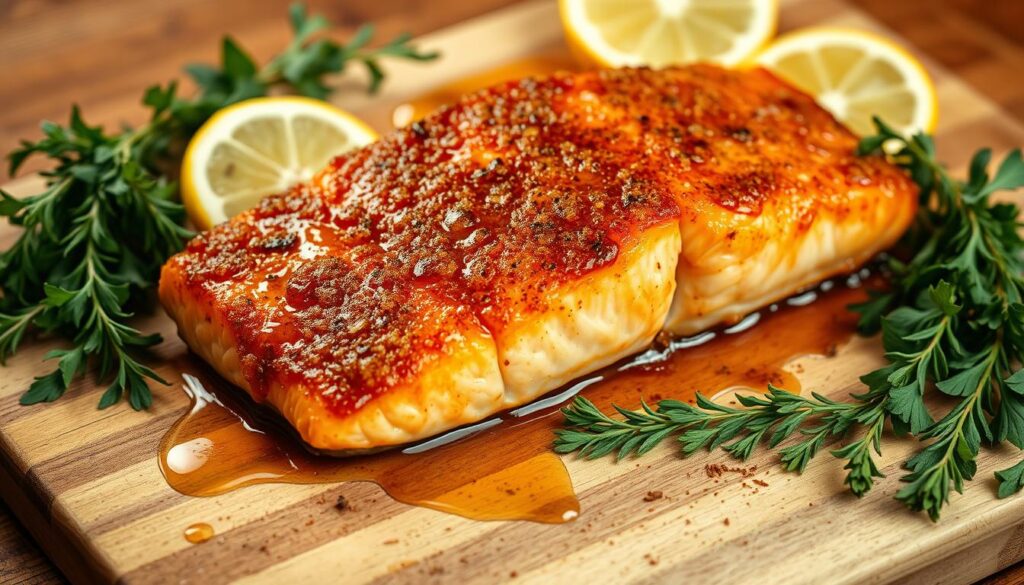 Salmon with Brown Sugar