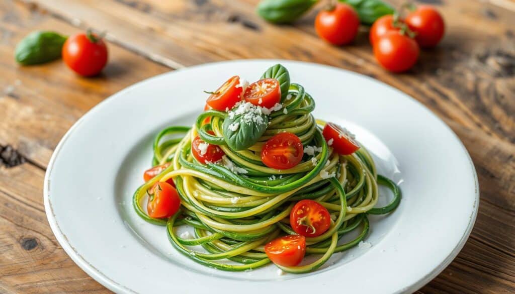 Zucchini Noodles Plating