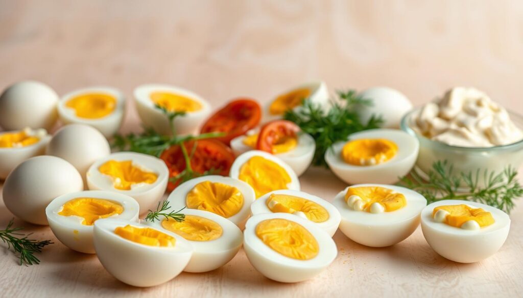 variations on hard-boiled eggs